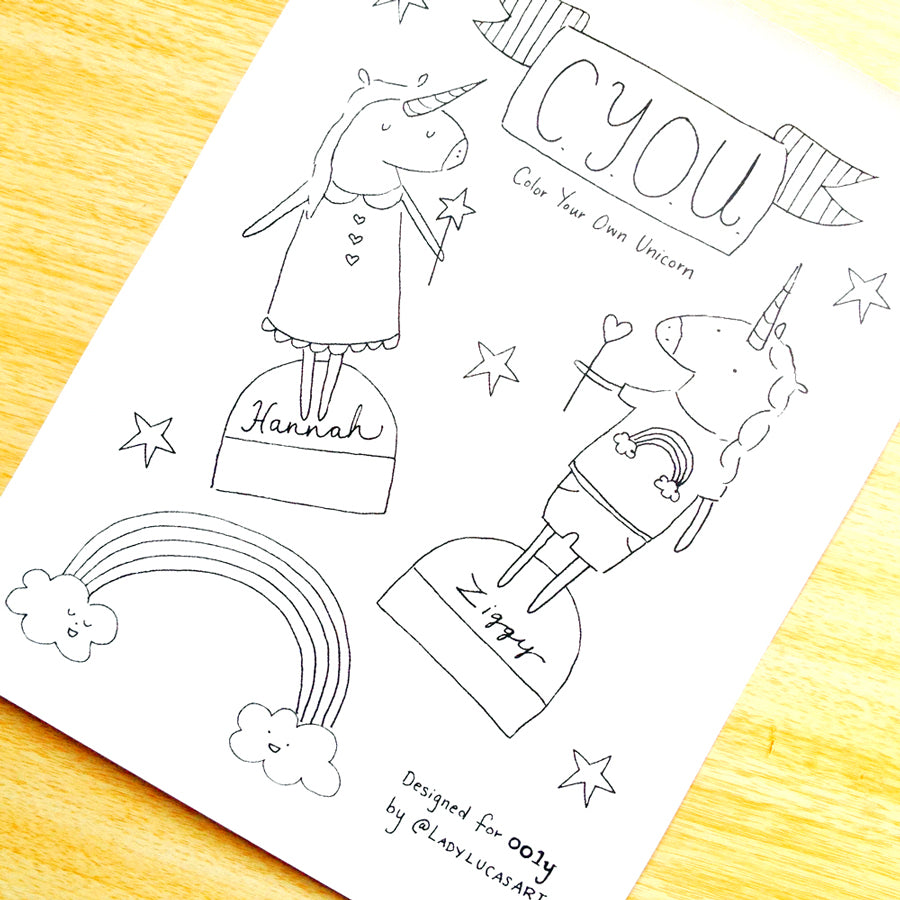 Cut and Color Your Own Unicorn Coloring Page | OOLY