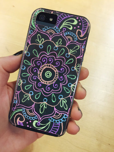 Abstract Gel Pen Art Cell Phone Cover