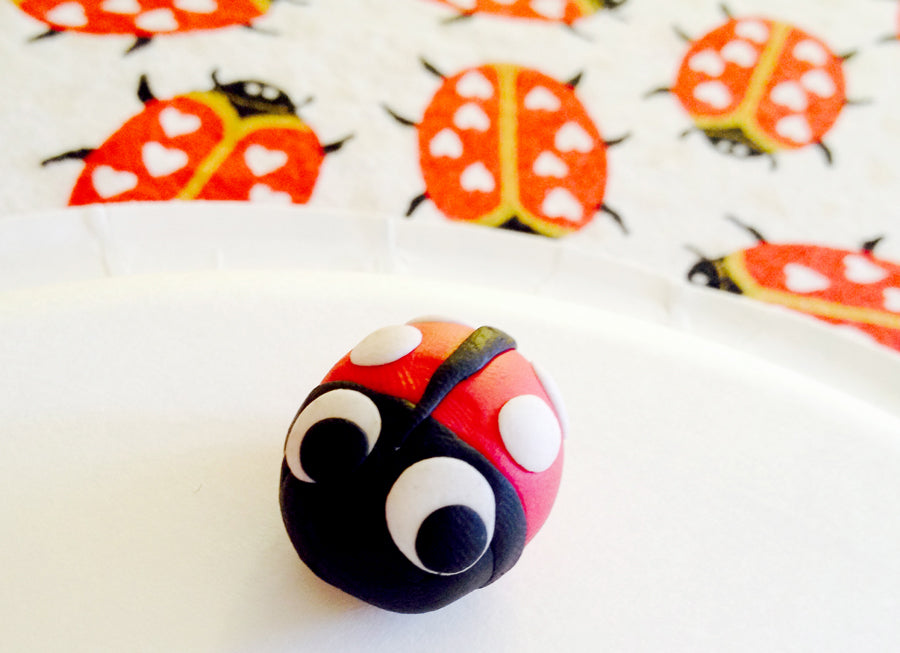 Ladybug eraser made with Creatibles DIY Eraser Kit
