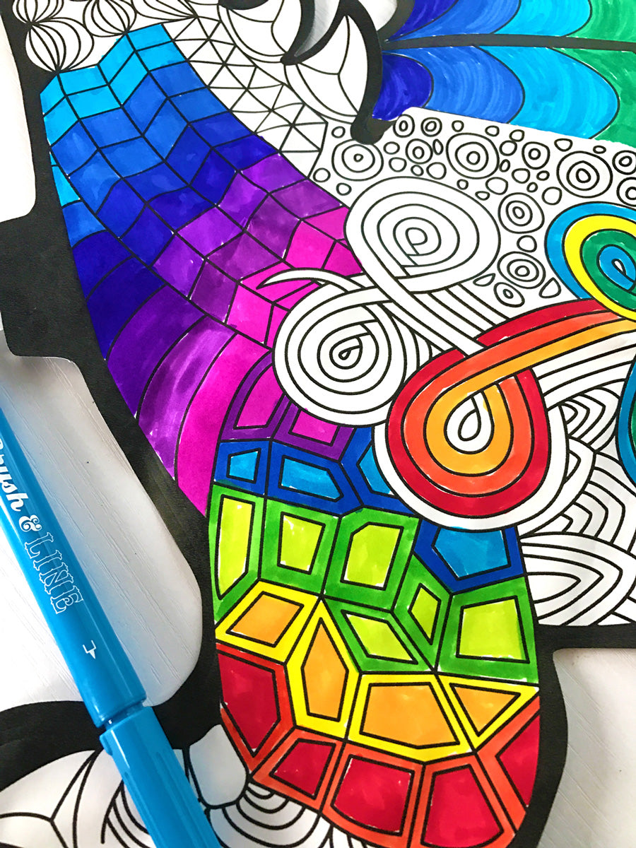 3D Colorables feature intricate designs and patterns to be colored in