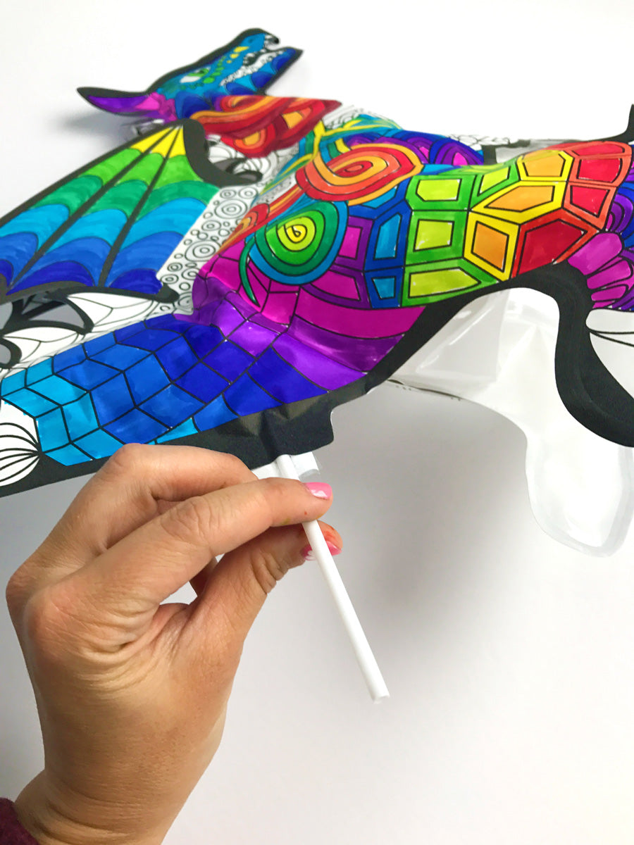 Fantastic Dragon 3D Colorbles with the inflating straw