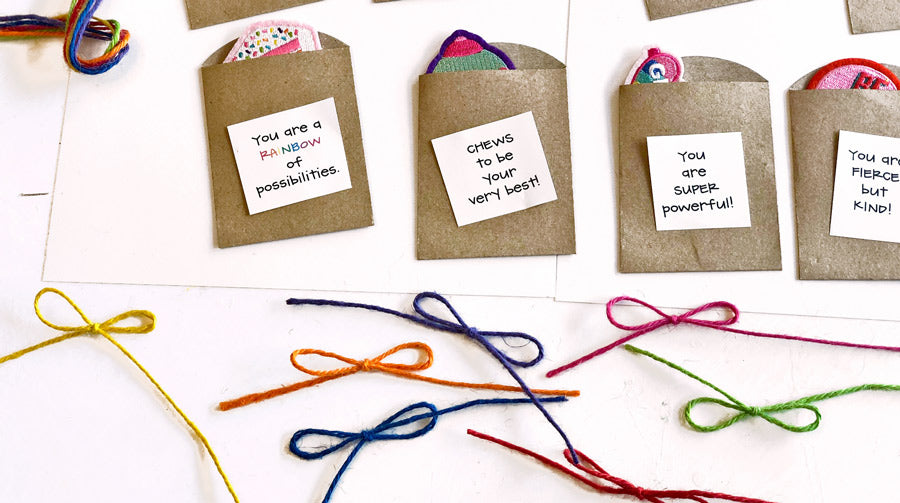 DIY lunchbox notes and colored twine for diy project