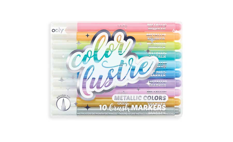 Color Lustre brush tip metallic markers