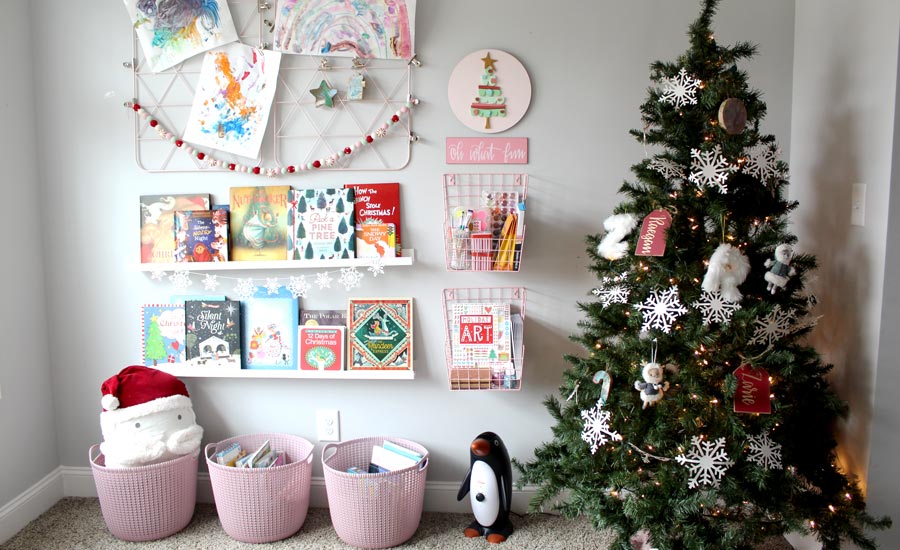 christmas tree creative space in home to add holiday cheer