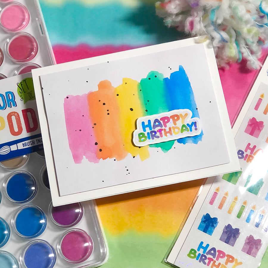 Fun Art Idea for Kids: Watercolor Birthday Card - OOLY